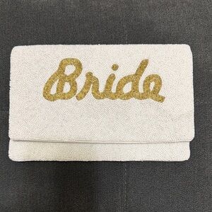 Beaded “Bride” clutch